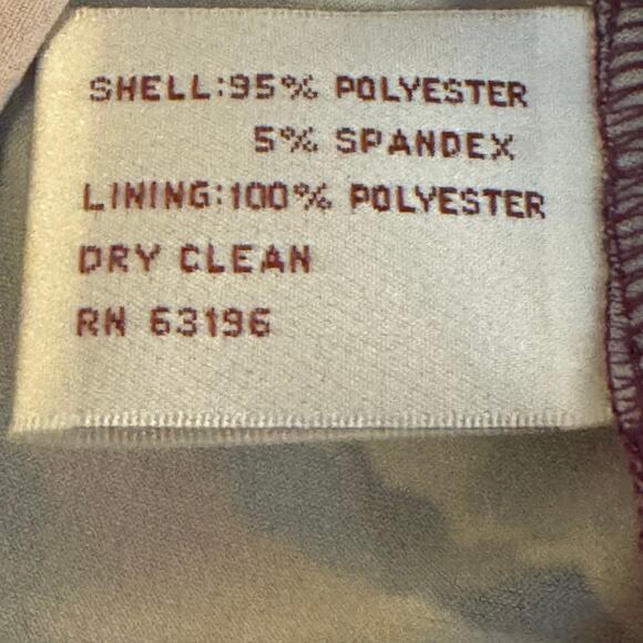 Suzi Chin for Maggy Boutique Size 8 Purple Abstract Print Faux Wrap Dress - Picture 8 of 8